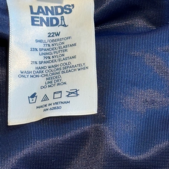 Land's End- Tummy Control- Deep Sea Navy Swim Skirt ~ Size: 22W - Picture 4 of 5